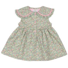 K34201: Baby Girls All Over Print Lined Dress  (1-2 Years)